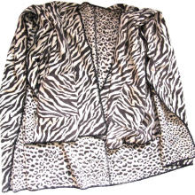 Wool Zebra Leopard Cape